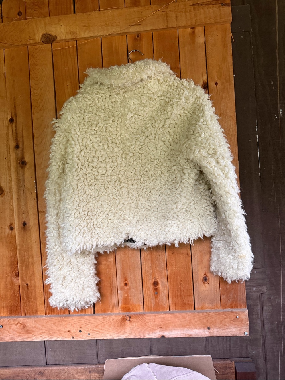 Free People Ivory Sherpa Moto Jacket - Picture 5 of 6